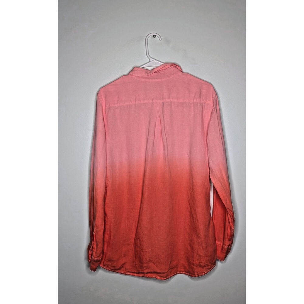 Tommy Bahama Men’s Linen Shirt Pink Long Sleeve Button Down Medium - Picture 2 of 12